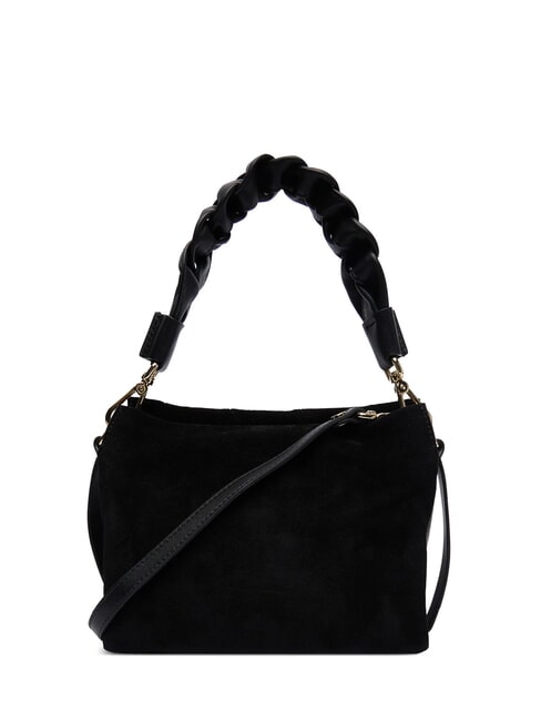 BOHEME NEW GEOMETETRIC PATCH Borsa a mano pelle suede con tracolla Nero - Borse Donna