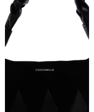 COCCINELLE BOHEME NEW GEOMETETRIC PATCH Borsa a mano pelle suede con tracolla Nero - Borse Donna - 5