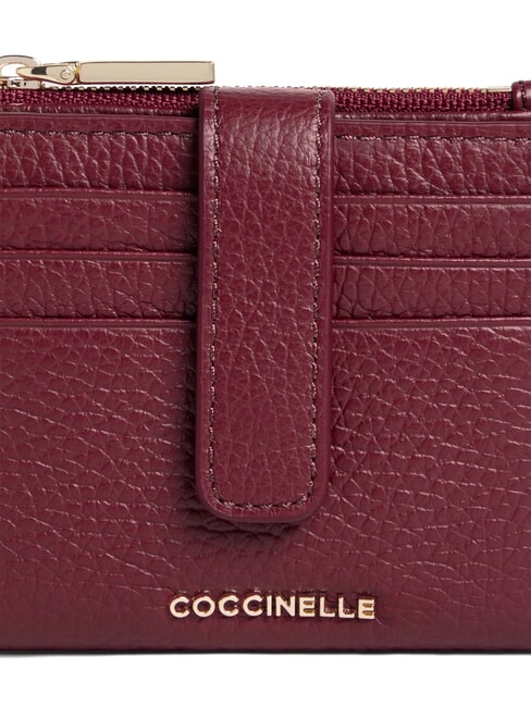 METALLIC SOFT Mini Portafoglio in pelle ribes - Portafogli Donna