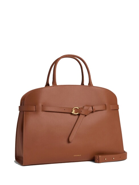 SABINE Borsa a mano in pelle con tracolla cognac - Borse Donna