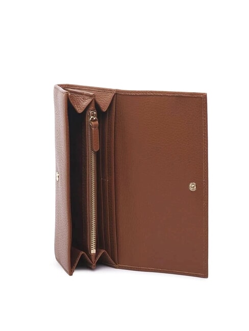 ANEMONE Portafoglio grande in pelle cognac - Portafogli Donna