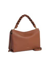 COCCINELLE BOHEME GRANA DOUBLE Borsa in pelle martellata con tracolla cognac/noir - Borse Donna - 2