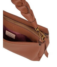 COCCINELLE BOHEME GRANA DOUBLE Borsa in pelle martellata con tracolla cognac/noir - Borse Donna - 5