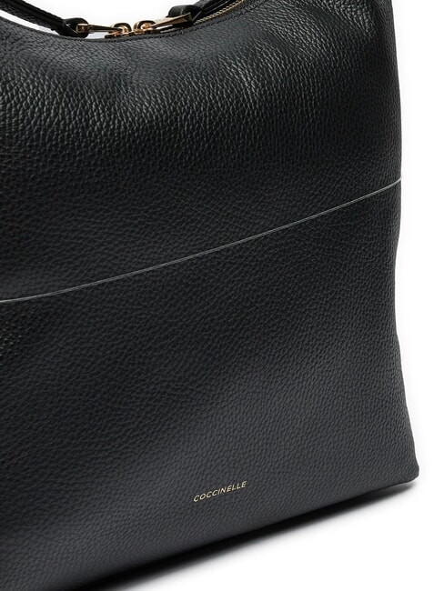 MALORY Borsa sacca a spalla in pelle martellata Nero - Borse Donna