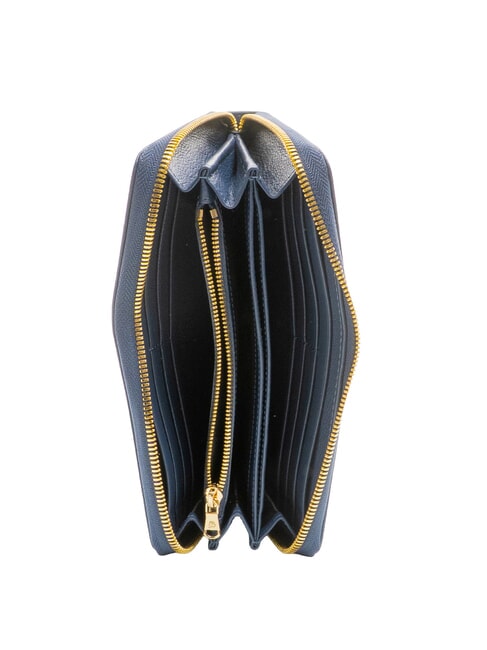 BASIC Portafoglio in pelle zip around blu - Portafogli Donna