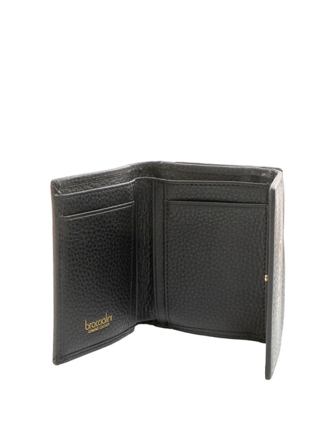 BASIC Portafogio compatto in pelle nero - Portafogli Donna