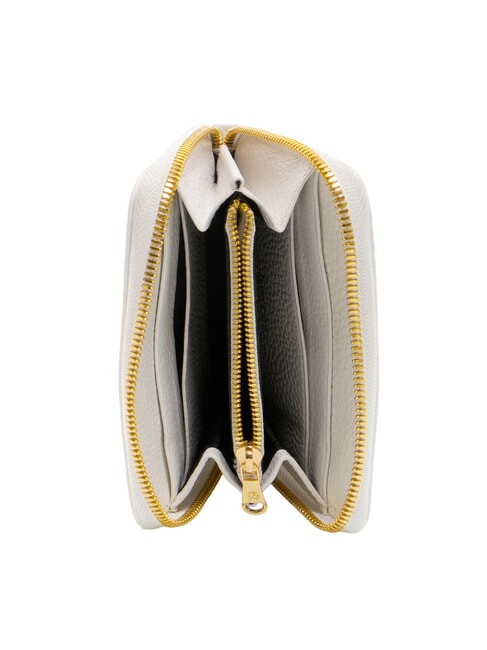 BASIC Portafoglio piccolo zip around pelle bianco - Portafogli Donna