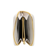 BRACCIALINI BASIC Portafoglio piccolo zip around pelle bianco - Portafogli Donna - 2