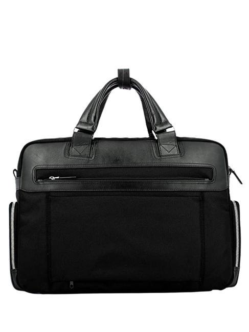 CAMPIONARIO - LINK 2 Cartella porta pc 15" in pelle e tessuto nero - Cartelle Lavoro