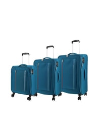 AMERICAN TOURISTER BLAZING RIDE Set 8 pezzi: 3 Trolley, 1 Borsone, 2 Zaini, 2 Beauty teal/orange - Set Trolley - 2