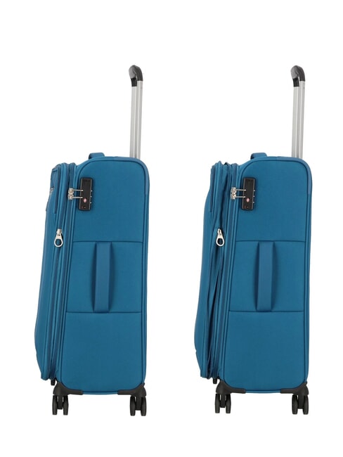 BLAZING RIDE Set 8 pezzi: 3 Trolley, 1 Borsone, 2 Zaini, 2 Beauty teal/orange - Set Trolley