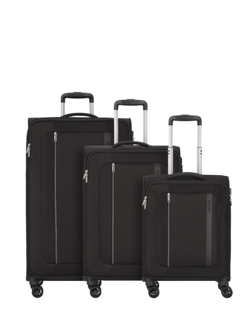 BLAZING RIDE Set 8 pezzi: 3 Trolley, 1 Borsone, 2 Zaini, 2 Beauty black/grey - Set Trolley