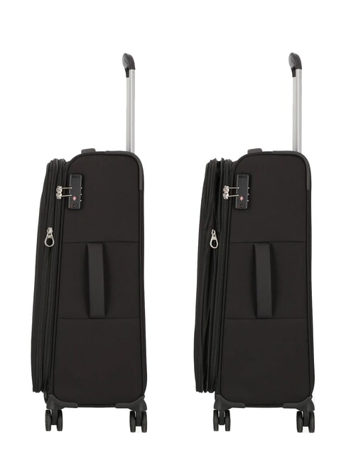 BLAZING RIDE Set 8 pezzi: 3 Trolley, 1 Borsone, 2 Zaini, 2 Beauty black/grey - Set Trolley