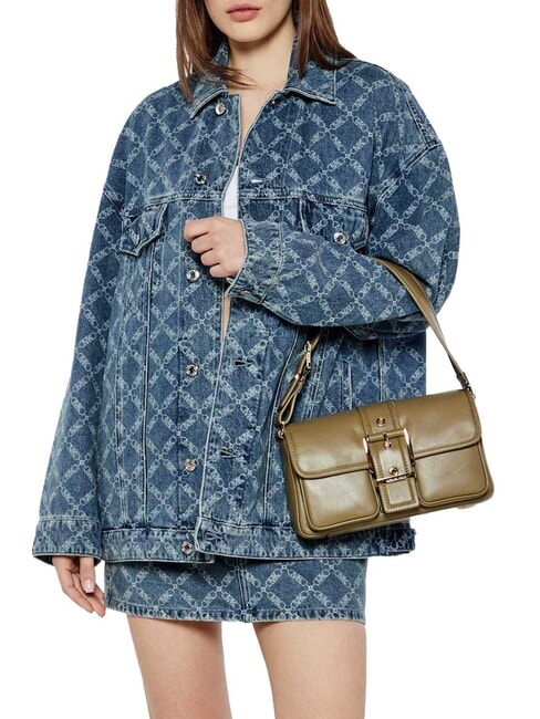 COLBY Borsetta a spalla, in pelle safari green - Borse Donna