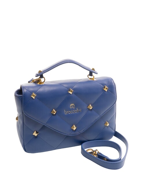 QUILT Borsa cartelletta a mano con tracolla blu - Borse Donna