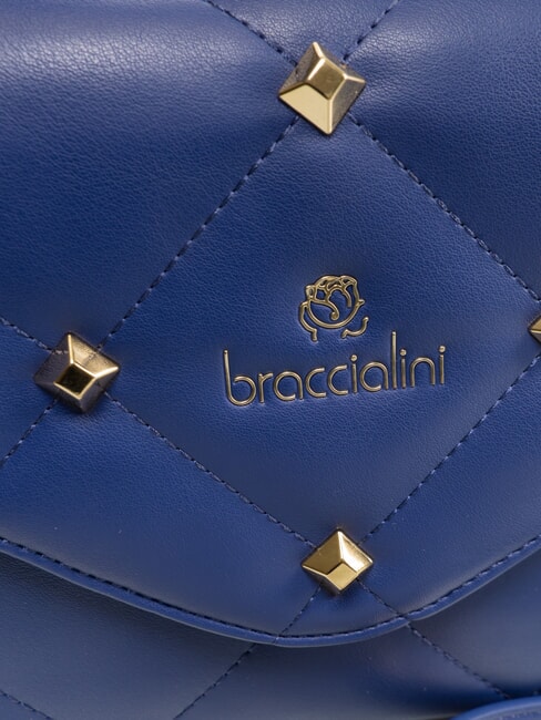 QUILT Borsa cartelletta a mano con tracolla blu - Borse Donna