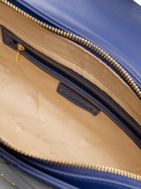 QUILT Borsa cartelletta a mano con tracolla blu - Borse Donna