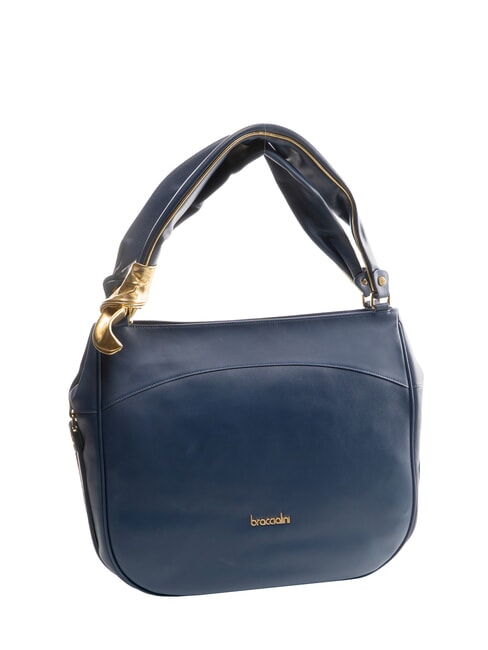 GRETA Borsa a spalla in pelle blu - Borse Donna
