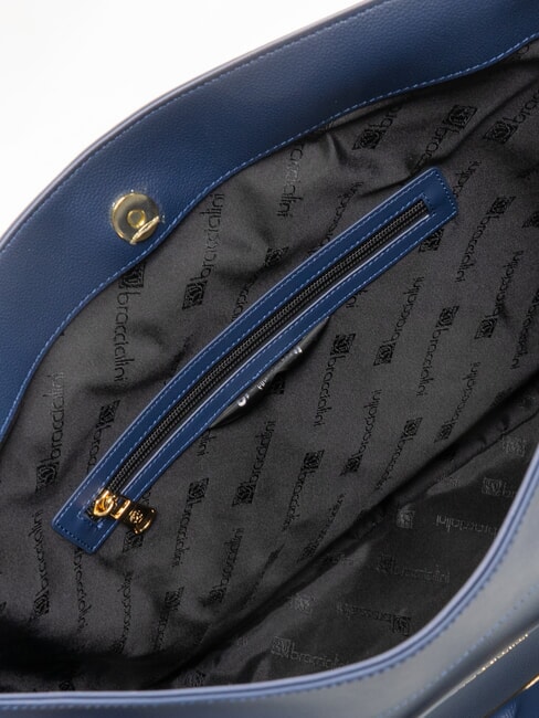 GRETA Borsa a spalla in pelle blu - Borse Donna