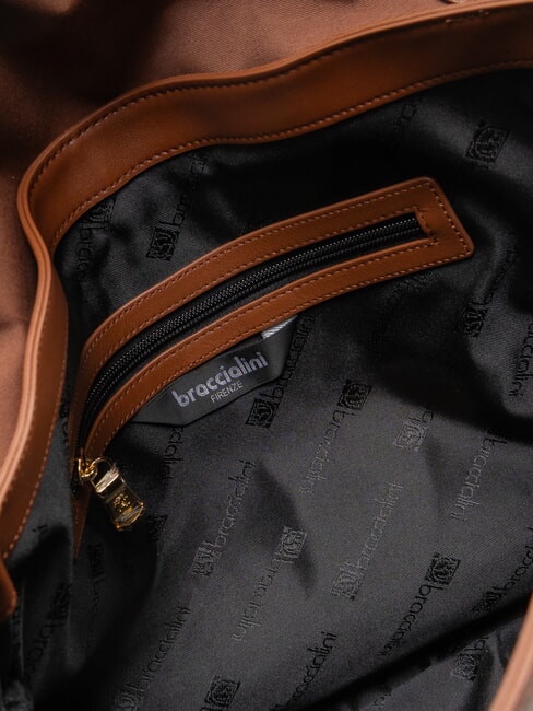 GRETA Borsa in pelle con tracolla marrone - Borse Donna