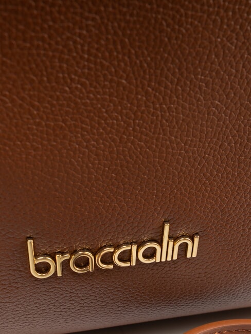 GRETA Borsa a bauletto in pelle con tracolla marrone - Borse Donna