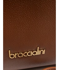 BRACCIALINI GRETA Borsa a bauletto in pelle con tracolla marrone - Borse Donna - 4