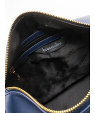 BRACCIALINI GRETA Borsa a bauletto in pelle con tracolla blu - Borse Donna - 5