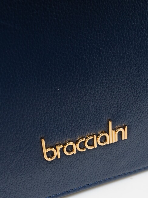 GRETA Borsa a mano in pelle con tracolla blu - Borse Donna