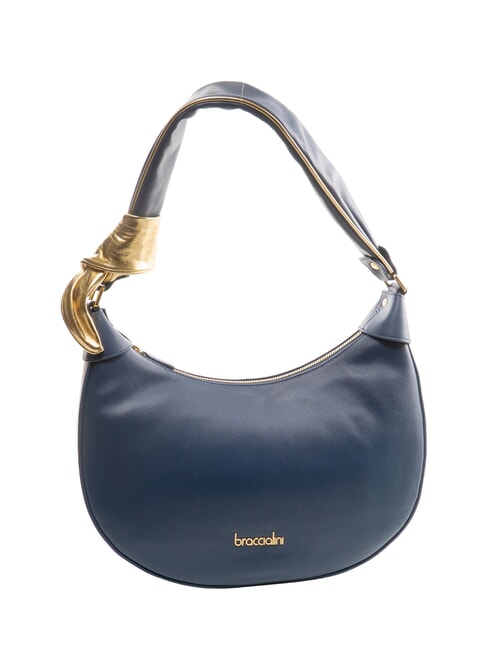 GRETA Borsa a spalla in pelle blu - Borse Donna