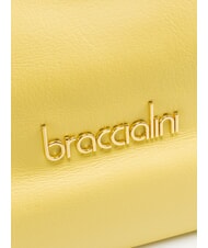 BRACCIALINI SOFIA Borsa a mano in pelle con fiorellini giallo - Borse Donna - 3