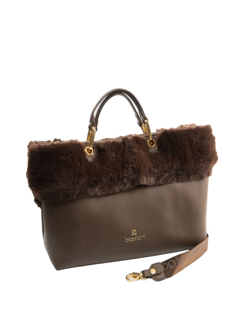 BETH FUR Borsa a mano con pochette marrone - Borse Donna