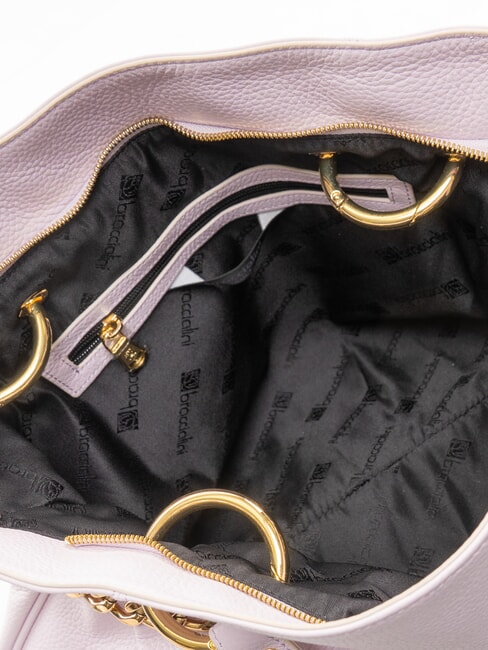 NORA Borsa a mano in pelle martellata lilla - Borse Donna