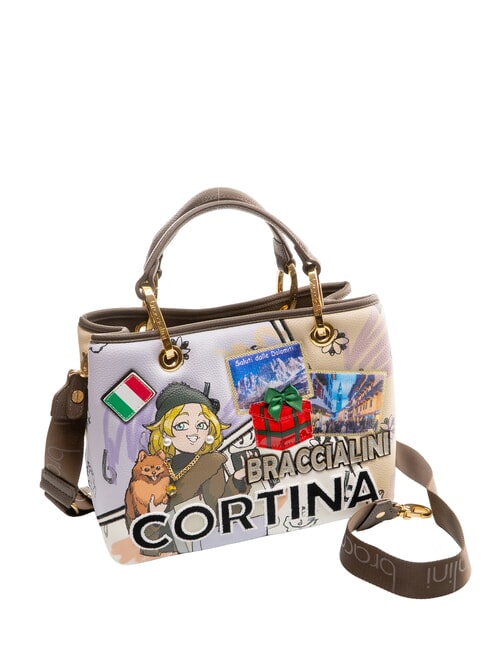 CARTOLINE CORTINA Borsa a mano con tracolla multi - Borse Donna
