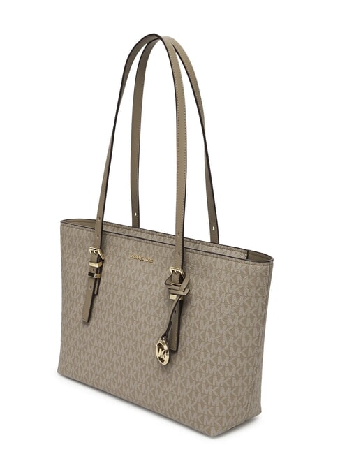 QUINN Borsa shopping stampa logo all over birch - Borse Donna