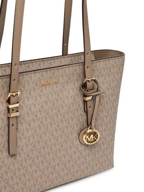 QUINN Borsa shopping stampa logo all over birch - Borse Donna