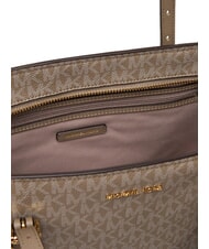 MICHAEL KORS QUINN Borsa shopping stampa logo all over birch - Borse Donna - 5