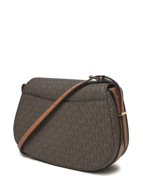 LYDIA Borsa a tracolla con patta brn/acorn - Borse Donna