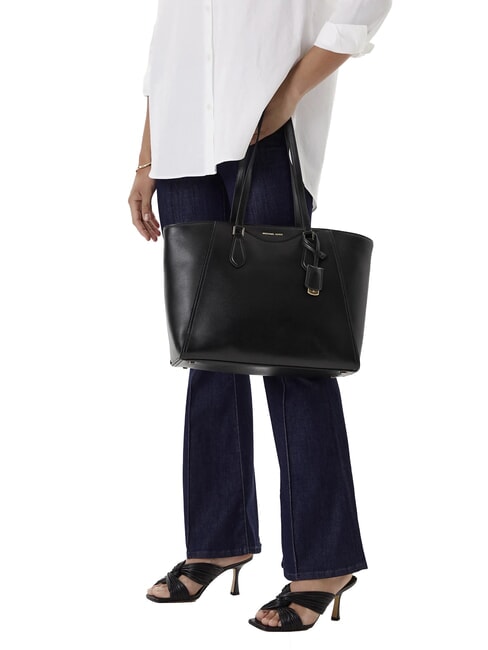 TARYN Borsa shopping a spalla in pelle black - Borse Donna