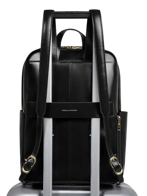 BLUE SQUARE  Zaino porta PC 14", in pelle Nero - Zaini da lavoro porta PC