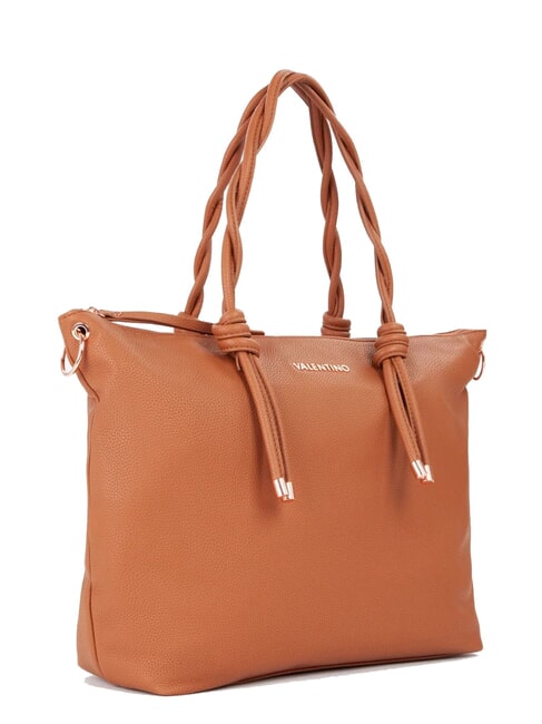 SCARLETT RE Borsa a spalla con manici intrecciati cuoio - Borse Donna