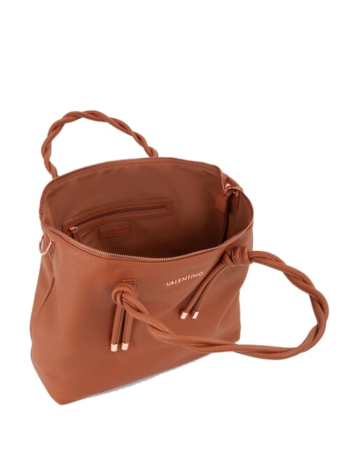 SCARLETT RE Borsa a spalla con manici intrecciati cuoio - Borse Donna