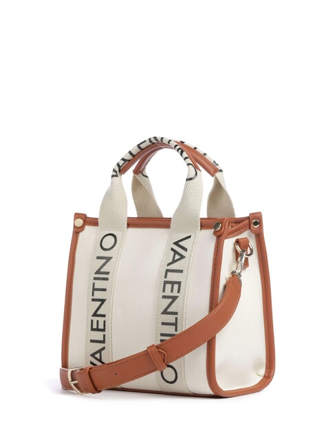 CANDLE Borsa a mano piccola in canvas naturale/cuoio - Borse Donna