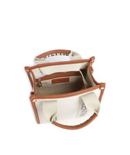 MARIO VALENTINO CANDLE Borsa a mano piccola in canvas naturale/cuoio - Borse Donna - 4