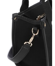 MARIO VALENTINO CANDLE Borsa a mano piccola in canvas nero - Borse Donna - 3