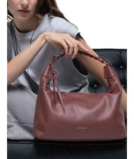 COCCINELLE RHEA Borsa a spalla in pelle con tracolla brandy - Borse Donna - 4