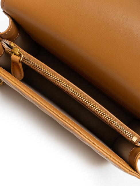 LOVE CLICK MINI Borsa in nappa trapuntata torrone-antique gold - Borse Donna