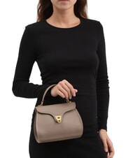 COCCINELLE MARVIN Borsa a mano mini in pelle con tracolla warm taupe - Borse Donna - 4