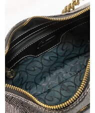 GATTINONI PLANETARIUM Borsa hobo mezzaluna con tracolla monochrom lt grey/ black - Borse Donna - 5