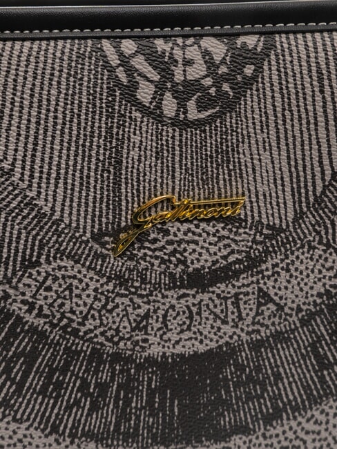 PLANETARIUM Borsa a spalla manici catena monochrom lt grey/ black - Borse Donna