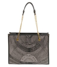 GATTINONI PLANETARIUM Borsa a spalla manici catena monochrom lt grey/ black - Borse Donna - 4